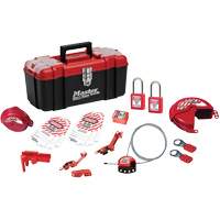 Basic Lockout Kit with Zenex Thermoplastic Locks, Electrical/Valve Kit, 19 Components Maritime Industrial Rubber