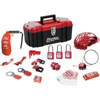 Standard Lockout Kit with Zenex Thermoplastic Locks, Electrical/Valve Kit, 27 Components Maritime Industrial Rubber