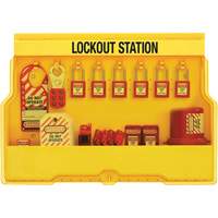 Premier Electrical Lockout Station, Thermoplastic Padlocks, 16 Padlock Capacity, Padlocks Included Maritime Industrial Rubber