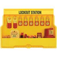 Premier Electrical Lockout Station, Thermoplastic Padlocks, 16 Padlock Capacity, Padlocks Included Maritime Industrial Rubber