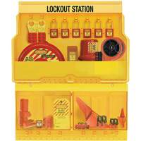 Premier Valve & Electrical Deluxe Lockout Station, Thermoplastic Padlocks, 32 Padlock Capacity, Padlocks Included Maritime Industrial Rubber