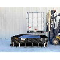 Ultra-IBC Berm&reg; Spill Berm, 400 US gal. Capacity, 6' W x 6' L x 18" H, L-Bracket Maritime Industrial Rubber
