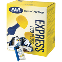 E-A-R Express Pod Plugs Earplugs, Uncorded, Bulk - Pillow Pack, 25 dB NRR, One-Size Maritime Industrial Rubber