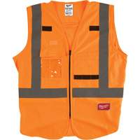 Safety Vest, High Visibility Orange, 4X-Large/5X-Large Maritime Industrial Rubber