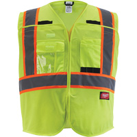 Flagman Safety Vest, High Visibility Lime-Yellow, Medium/Small Maritime Industrial Rubber