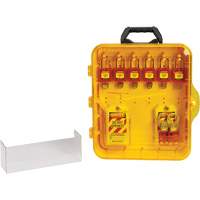 Lockout Station with Keyed Different Nylon Safety Lockout Padlocks, Plastic Padlocks, 6 Padlock Capacity, Padlocks Included Maritime Industrial Rubber