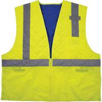 Chill-Its 6668 Safety Cooling Vest, Small, High Visibility Lime-Yellow Maritime Industrial Rubber