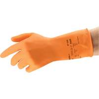 AlphaTec&reg; 87-320 Chemical-Resistant Gloves, Size 9.5, 11.8" L, Rubber Latex, Cotton/Flock-Lined Inner Lining, 17-mil Maritime Industrial Rubber