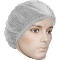 Cova-Cap Pleated Bouffant Cap, Polypropylene, 21", White Maritime Industrial Rubber