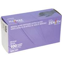 Medical Grade Disposable Gloves, Medium, Nitrile, 6-mil, Powder-Free, Black, Class 2 Maritime Industrial Rubber