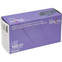 Medical Grade Disposable Gloves, X-Large, Nitrile, 6-mil, Powder-Free, Black, Class 2 Maritime Industrial Rubber