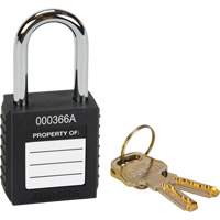 Lock for Lockouts, Safety Padlock, Keyed Different, Thermoplastic, 1-1/2" Width Maritime Industrial Rubber