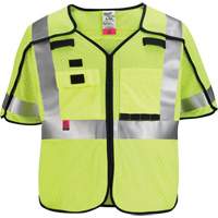 Breakaway Mesh Safety Vest, Black/High Visibility Lime-Yellow, Medium/Small Maritime Industrial Rubber