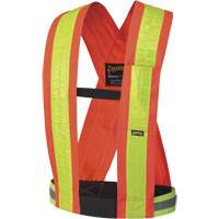 5593 Safety Sash, High Visibility Orange, Yellow Reflective Colour, One Size Maritime Industrial Rubber