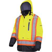 5408 Waterproof Heated Insulated Jacket, Men's, Small, High Visibility Lime-Yellow Maritime Industrial Rubber