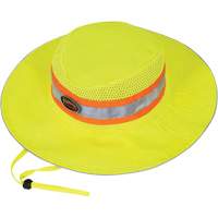 279 Ranger's Hat with Strap, High Visibility Lime-Yellow, Polyester Maritime Industrial Rubber