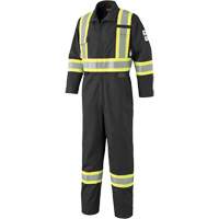 7702BKT FR-Tech&reg; Arc-Rated Coverall, Size 40 (Tall), Black, 10 cal/cm² Maritime Industrial Rubber