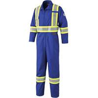 7706 FR-Tech&reg; Flame-Resistant Coverall with Leg Zippers, Size 36, Royal Blue, 9.7 cal/cm² Maritime Industrial Rubber