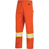 7763 FR-Tech&reg; 88/12 Arc Rated High-Visibility Safety Pants, 30, x 30, High Visibility Orange, 9.7 cal/cm² Maritime Industrial Rubber