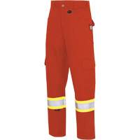 7765 FR-Tech&reg; 88/12 Arc Rated High-Visibility Safety Cargo Pants, 30, x 32, High Visibility Orange, 10 cal/cm² Maritime Industrial Rubber