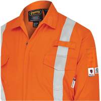7702BB FR-Tech&reg; 2-Tone Safety Coverall, Size 36, Navy Blue/Orange, 10 cal/cm² Maritime Industrial Rubber
