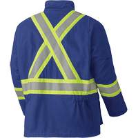 5523 Flame-Resistant Safety Parka, Small, Royal Blue, 58 cal/cm² Maritime Industrial Rubber
