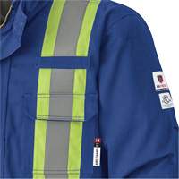 5523 Flame-Resistant Safety Parka, Small, Royal Blue, 58 cal/cm² Maritime Industrial Rubber
