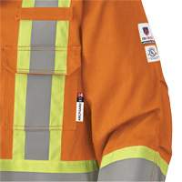 5533 Flame-Resistant Safety Parka, Small, High Visibility Orange, 58 cal/cm² Maritime Industrial Rubber