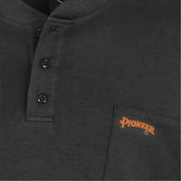 332 Chandail Henley en tricot interlock ignifuge, Petit, Noir Maritime Industrial Rubber