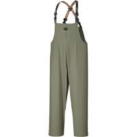 D7020 Dry King&reg; Stretch Bib Pants, X-Small, Polyurethane, Green Maritime Industrial Rubber