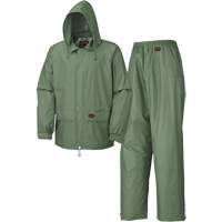 583 Rain Suit, Polyester/PVC, Small, Green Maritime Industrial Rubber