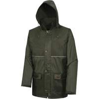 D8120J Nailhead Ripstop Tree Planter Hooded Jacket, Polyester/PVC, X-Small, Green Maritime Industrial Rubber