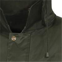 D8120J Nailhead Ripstop Tree Planter Hooded Jacket, Polyester/PVC, X-Small, Green Maritime Industrial Rubber