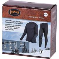 D2200A Ensemble de sous-v&ecirc;tements &agrave; s&eacute;chage rapide et &eacute;vacuation de l'humidit&eacute; de premi&egrave;re qualit&eacute;, Hommes, T-petit, Noir Maritime Industrial Rubber
