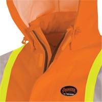 5880 Manteau de pluie ignifuge et protection contre les &eacute;clats d'arc &eacute;lectrique, T-petit, Orange haute visibilit&eacute;, 10 cal/cm² Maritime Industrial Rubber