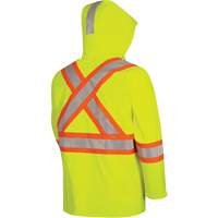 5881 Manteau de pluie ignifuge et protection contre les &eacute;clats d'arc &eacute;lectrique, T-petit, Jaune haute visibilit&eacute;, 10 cal/cm² Maritime Industrial Rubber