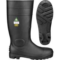 1022 Bottes de s&eacute;curit&eacute;, PVC, Embout Acier, Pointure 10, Semelle R&eacute;sistant aux perforations Maritime Industrial Rubber