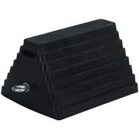298 Cale de roue double face, 6" x 8", Noir Maritime Industrial Rubber