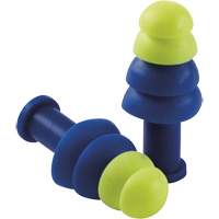 Reusable Tapered Earplugs, Uncorded, Bulk - Box, 27 dB NRR, One-Size Maritime Industrial Rubber