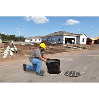 Round Ultra-Drain Guard&reg; Catch Basin Insert with Overflow Port, Oil & Sediment, 22" - 25" L x 22" - 25" W Maritime Industrial Rubber