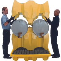 Syst&egrave;me de confinement Ultra-Drum sans drain pour 4 barils, 53" lo x 53" la x 77,8" ha, 3000 gal. US Capacit&eacute; Maritime Industrial Rubber