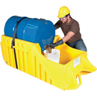 Drum Dolly, 26.5" L x 26.5" W x 5" H, 800 US gal. Spill Cap. Maritime Industrial Rubber