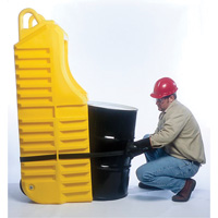 Drum Dolly, 26.5" L x 26.5" W x 5" H, 800 US gal. Spill Cap. Maritime Industrial Rubber