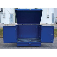 Ultra-Hard Top S4 Steel Spill Pallet, 61" L x 54.4" W x 52" H, 4700 lbs. Load Capacity Maritime Industrial Rubber