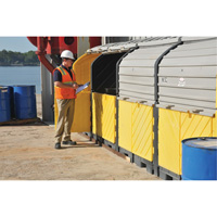 P16 Plus Ultra-Hard Top Spill Pallets&reg; without Drain, 250" L x 79" W x 62" H, 9000 lbs. Load Capacity Maritime Industrial Rubber