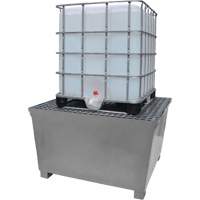 Steel Ultra-IBC Spill Pallet&reg;, 370 US gal. Spill Capacity, 57.6" x 34.7" x 56.9" Maritime Industrial Rubber