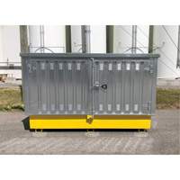 Steel Ultra-Twin IBC Hard Top, 123.4" L x 73.4" W x 66.4" H, 12250 lbs. Load Capacity Maritime Industrial Rubber
