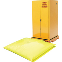 Single Drum Ultra-Safety Cabinet Bladder System&reg;, 37.8" L x 37.8" W x 6.3" H, 1500 lbs. Load Capacity Maritime Industrial Rubber