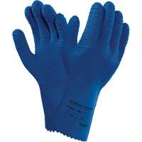 Alphatec&reg; 62-401 Gloves, Size 7, 12.6" L, Rubber Latex, Cotton Inner Lining Maritime Industrial Rubber