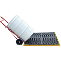 4-Drum Flexible Ultra-Spill Deck&reg;, 22 US gal. Spill Capacity, 48" x 48" x 2.5" Maritime Industrial Rubber